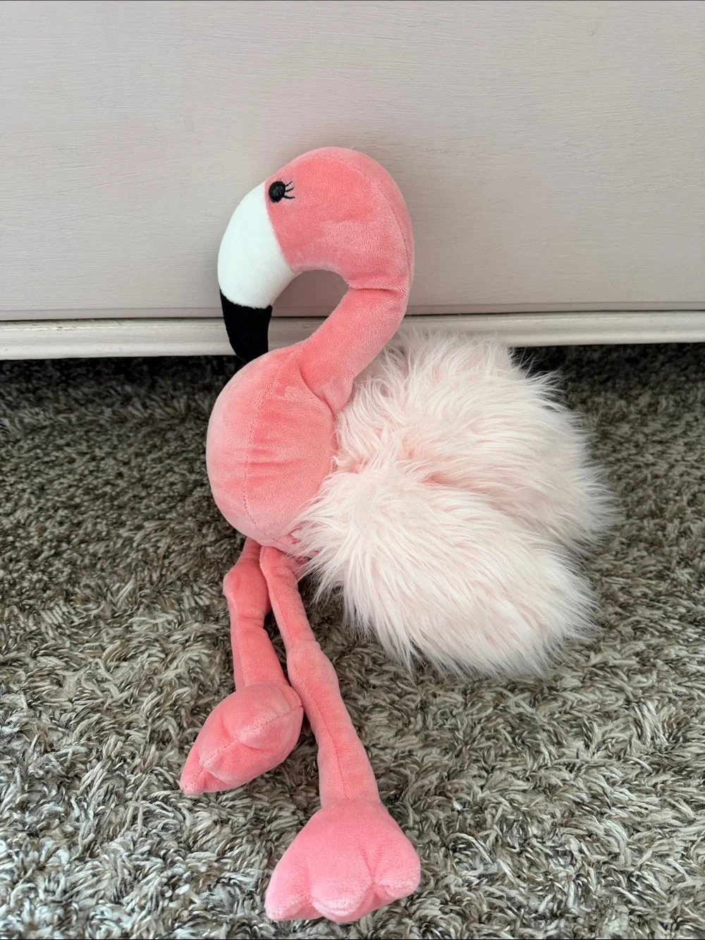 Scentsy Pink Flamingo Plush Bird Toy with Fluffy Feathers